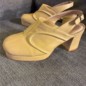 Chic Cream Women's Mules with Block Heel